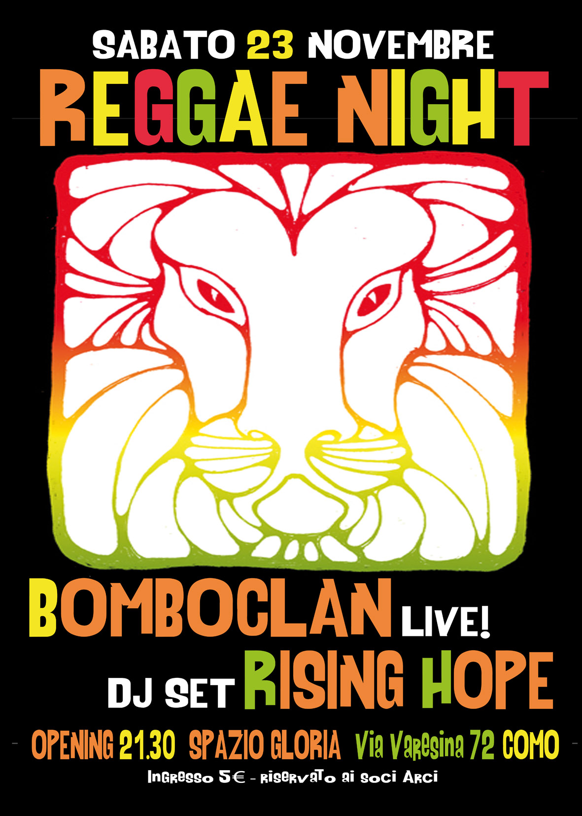 Locandina Reggae Night