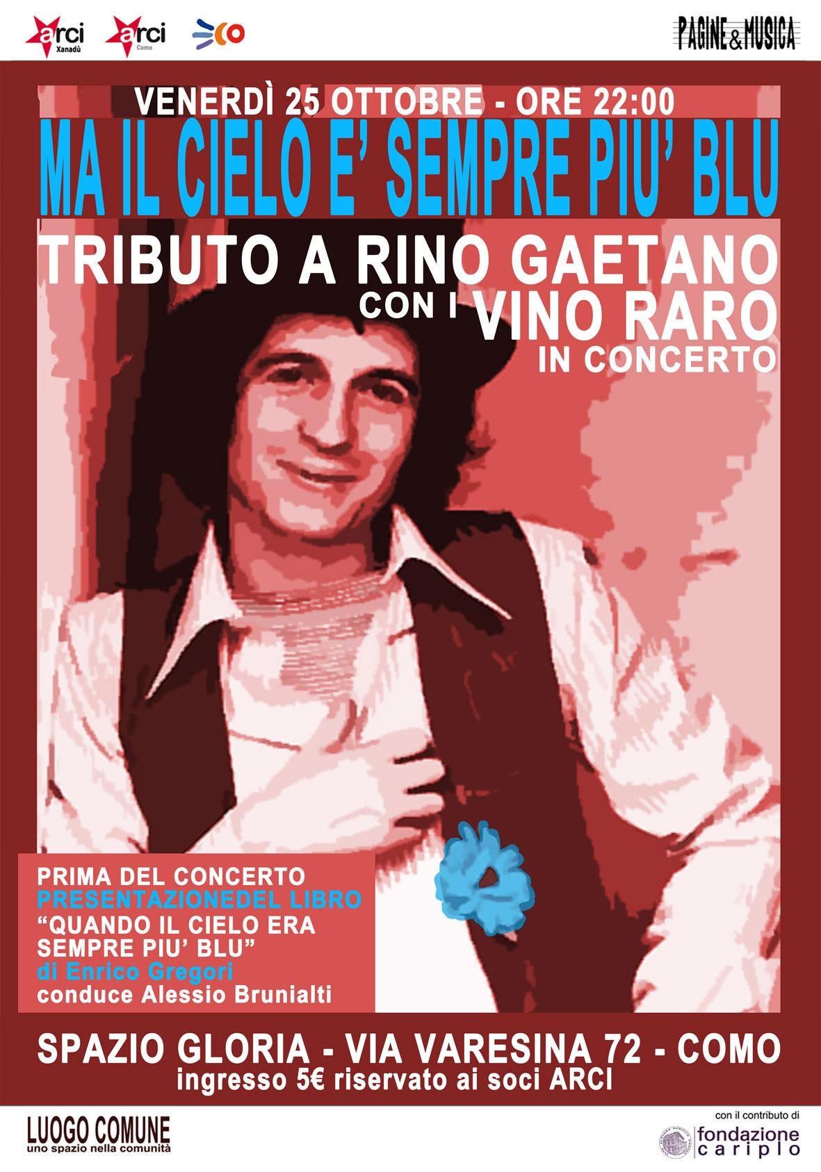 Locandina Tributo a Rino Gaetano